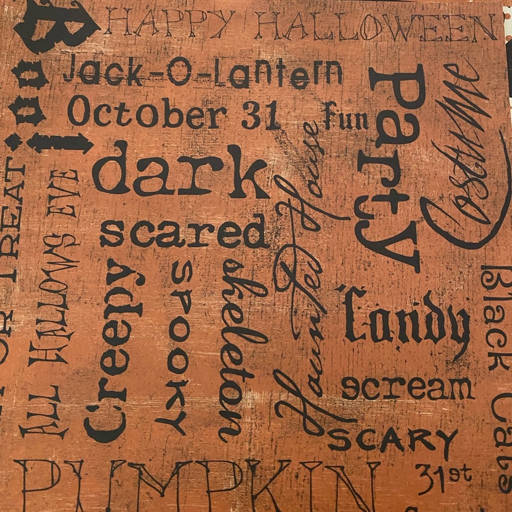 👻🎃 RUSTY PICKLE “COSTUME PARTY” HALLOWEEN THEMED SCRAPBOOK PAPER & STICKERS. - Picture 7 of 13